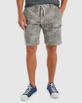 Johnnie-o Tiki Lounger Drawstring Shorts Light Gray Size M. Fixed Price $43.99.