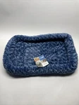 Furhaven Nap Pet Bed Dog Cat Padded Bolster Medium 21 X 30 Blue Ultra Plush. Fixed Price $15.99.
