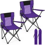 2 Pcs Folding Camping Chair With Cupholder And Carry Bag Regular Size Colorfu.... Fixed Price $92.79.