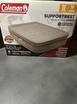 Coleman Queen Air Mattress Support Rest Pillow-stop 120V Pump 18 H Camping Guest. Fixed Price $55.00.