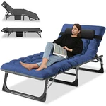 Folding Camping Cot Bed Adjustable 5-POSITION Lounge Chair Portable 3IN1. Fixed Price $98.98.