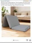 Memory Foam Trifold Mattress, Twin Portable Floor Bed 4 Inch, Foldable. Fixed Price $39.00.