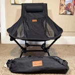 Draxdog Folding Camping Chair W/ Headrest & Carry Bag Portable Outdoor Lounge. Fixed Price $48.25.