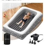 Abdtech Inflatable Toddler Travel Bed - 67'' Large Size Safety Kids Air Mattress. Fixed Price $24.95.