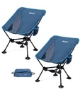 Wildcall Lightweight Folding Camping Chair Compact Beach With 2 X Blue. Fixed Price $106.95.