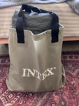 Intex Twin Air Bed Mattress, 18IN Height, Built-in Pump, Dura-beam Deluxe Comfo. Fixed Price $30.00.