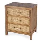 Beaumont Lane Modern Cane And Solid Wood 3 Drawer Chest In Natural. Fixed Price $460.59.