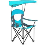 Alpha Camping Chair With Shade, Heavy Duty Canopy Blue. Fixed Price $85.00.