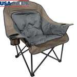 Oversized Outdoor Folding Chair Heavy Duty Portable Camping Seat W/ Cup Holders. Fixed Price $134.99.