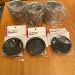 New Snow Peak Titanium Double Wall Mug 450ML MG-053R Set Of W/ Lids Ultralight. Fixed Price $265.05.