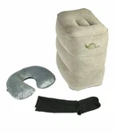 Fly Olive Travel Inflatible Compact Set Compression Socks, Pillow & Foot Rest. Fixed Price $15.88.