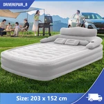 Inflatable High Raised Double King Size Air Bed Mattress W/pump Pillow Set Grey. Fixed Price $89.99.
