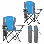 Camping Chair 2 Pack 350 Lb Folding Heavy Duty Blue Oversized. Fixed Price $154.99.