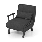 Costway Folding 6 Position Convertible Sleeper Bed Armchair Lounge Couch With Pi. Fixed Price $211.48.