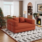 4-IN-1 Folding Sofa Bed Portable Lounger & Futon Chair For Living Room, Orange. Fixed Price $333.99.