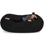 Chill Sack Bean Bag Chair, Memory Foam Lounger With Microsuede Cover, All Ages. Fixed Price $160.00.