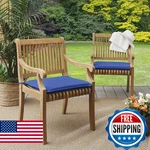 Sorra Home Sunbrella Indoor/outdoor Cushion Corded Chair Pad Set, 19 X 16. Fixed Price $125.00.