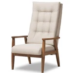 Baxton Studio Roxy Tufted Accent Chair In Light Beige And Brown. Fixed Price $298.99.