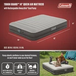 Coleman Alwayzaire Tough Guard Mattress Queen 14" W/ Rechargeable Dual Pump. Fixed Price $99.95.