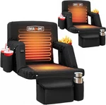 Overmont Heated Stadium Seat With Back Support 3 Levels, Dual-zone Indepe. Fixed Price $116.92.