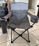 Alpha Gray Foldable Camping Chair W/ Cup Holder & Carry Bag (pack 2). Fixed Price $60.00.