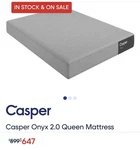 Casper Onyx 2.0 Queen Mattress Box Brand New Free Shipping. Fixed Price $449.00.