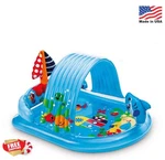 Intex 57128MW Shark Play Center Inflatable Kiddie Pool, 61.5IN 51IN 33IN, Ag. Fixed Price $39.99.