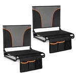 Let's Camp Lets Folding Stadium Seats 2 Pack Portable Bleacher Chairs Back. Fixed Price $87.46.