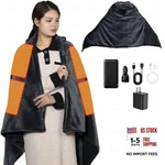 Mimyth Cordless Heated Blanket With Hood, Rechargeable Wearable. Fixed Price $49.42.