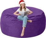 Ultra Soft Purple Velvet Bean Bag Chair With Memory Foam - 3FT Lazy Sofa. Fixed Price $110.99.