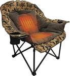 Black Sierra Heated Plush Fleece Xl Padded Camping Chair For Adults, Oversized. Fixed Price $219.99.