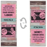 Vintage Matchbook Cover Swifneys Standard Service Gas Station Grand Haven Mi 50S. Fixed Price $14.99.