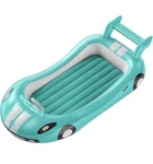 Cyan-portable Kids Air Mattress With Sides Hand Pump, Toddler-car-travel Bed. Fixed Price $48.99.