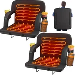 Hoperan 25" 2PCS Dual-sided Heated Stadium Seats For Bleachers With Back Support. Fixed Price $151.79.