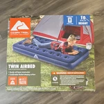Ozark Trail Twin Air Bed 10IN Height Fast Release Valve Flocked Coil Beam Blue. Fixed Price $27.21.