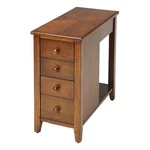 Beaumont Lane Mastercrafted Transitional 4-DRAWER Wood Chairside Chest In Cherry. Fixed Price $432.83.