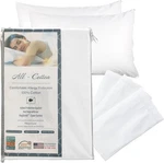 National Allergy Cotton Zippered Pillow Protector Standard White 2 Pack 300TC. Fixed Price $9.59.