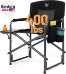Aluminum Oversized Camping Chair, Lightweight Portable Directors With Side. Fixed Price $137.00.