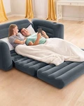 Sofa Bed Sleeper Queen Size Inflatable Air Folding Futon Convertible Couch Gray. Fixed Price $114.71.