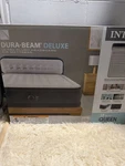 Intex Dura-beam Deluxe Queen Air Mattress Headboard Built-in Pump 18". Fixed Price $65.99.