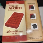 Eddie Bauer Twin Size Insta-bed Air Mattress & Pump. Fixed Price $40.00.