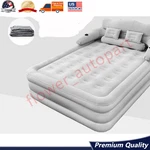 Inflatable High Raised Double King Size Air Bed Mattress W/pump Pillow Set Grey. Fixed Price $89.99.