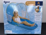 Aqua Leisure Luxurious Inflatable Pool Lounger Float Recliner + Sunshade Canopy. Fixed Price $19.99.