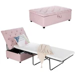 Folding Ottoman Sleeper Bed W/ Soft Mattress Guest Office Nap Furniture Pink. Fixed Price $319.99.