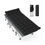 Slendor Folding Camping Cot Black, Sleeping For Adults With Carry Bag, Ma.... Fixed Price $95.85.