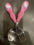 Hello Kitty Spoon Fork Set Toddler Flatware Silverware Pink Cat Girls. Fixed Price $6.50.