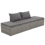 Patio Bed, Outdoor Lounge Washable Cushions & Poly Rattan Frame Vidaxl. Fixed Price $209.99.