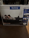 Bestway Queen Size Inflatable Air Bed Mattress With Built-in Pump Gray. Fixed Price $34.99.