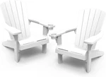 Alpine Adirondack Outdoor Chairs 2-PACK With Cup Holder White. Fixed Price $424.99.