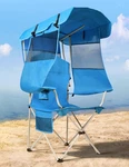 Folding Beach Chair Canopy Shade Cup Holder Lb Sky Blue OD330B Docusvect. Fixed Price $154.99.
